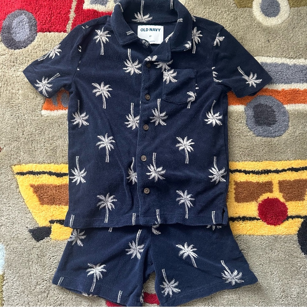 Boys terry cloth matching set
